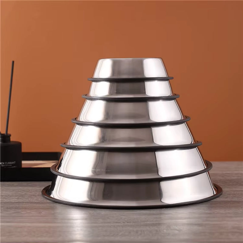 High Quality Stainless Steel Pet Feeder Bowl Anti-Slip Slow Feeding for Dogs and Cats Polished Metal Manufacturer Wholesale